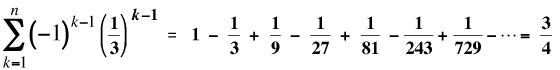 Convergent alternating series