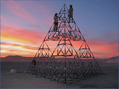 Project at sundown