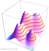 Contour map graphic