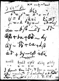 Hamilton's notebook