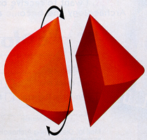 Rotate one-half of the sections 90 degrees.
