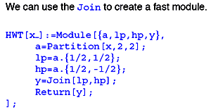HWT applied to the image