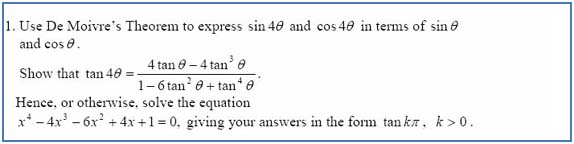 problem 2 Demoivre's